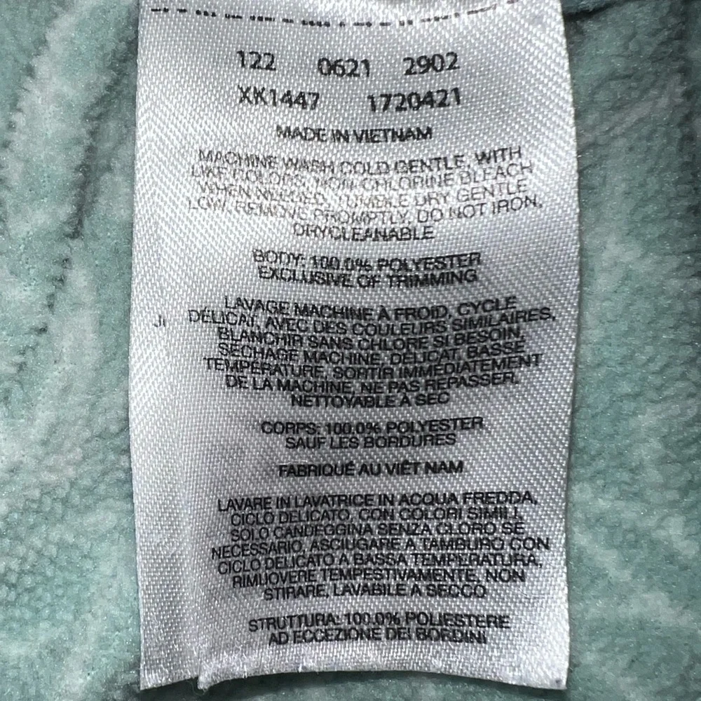 COLUMBIA pullover half zip fleece sweater women’s sz Small light teal 💚💙 EUC - Picture 11 of 11